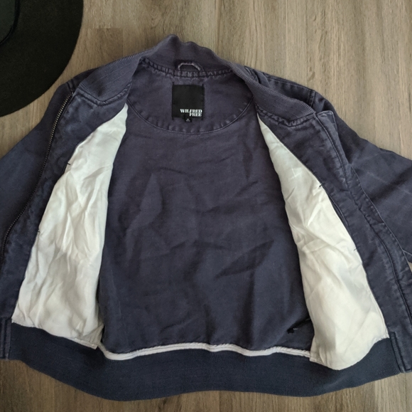 Wilfred Free Vintage Wash Blue Bomber Jacket XXS - Picture 3 of 7